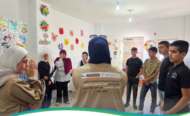 Hebron YDRC Implements a Series of Psychosocial Support Activities for Children at Nrsan Cultural Center under Child Protection and Emergency Education Project